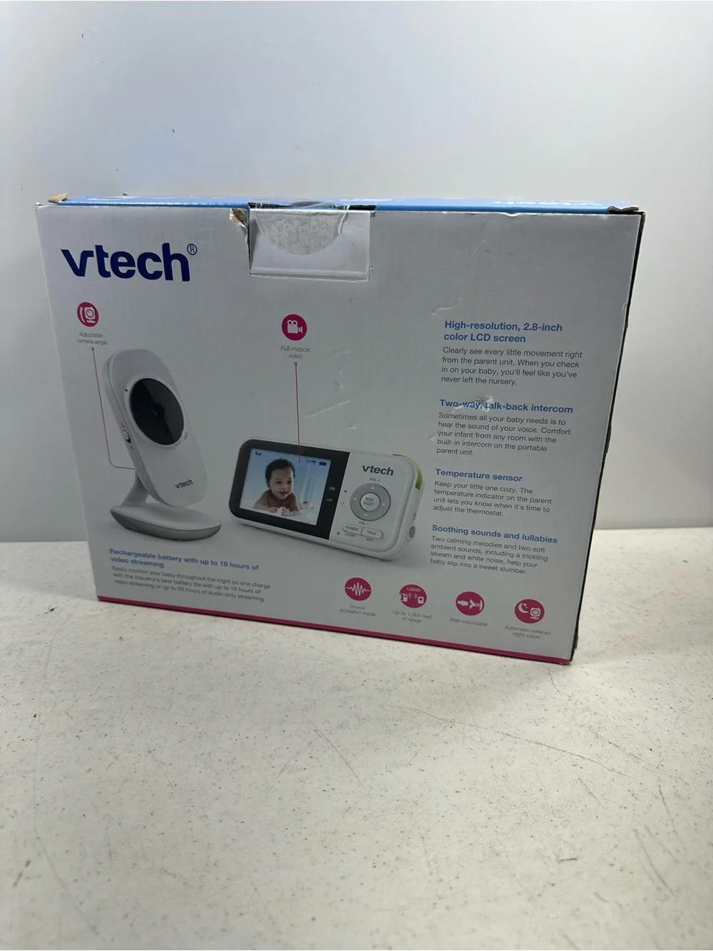 New Sealed VTech VM819 Video Baby Monitor 2.8” Screen Night Vision Portable